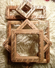 Load image into Gallery viewer, Hardwood Cherry or Walnut Pin Looms Made In USA Square or Triangle EASY &amp; FUN Super Fast Shipping!

