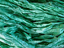Load image into Gallery viewer, Bright Aqua Recycled Sari Silk Eyelash Ribbon
