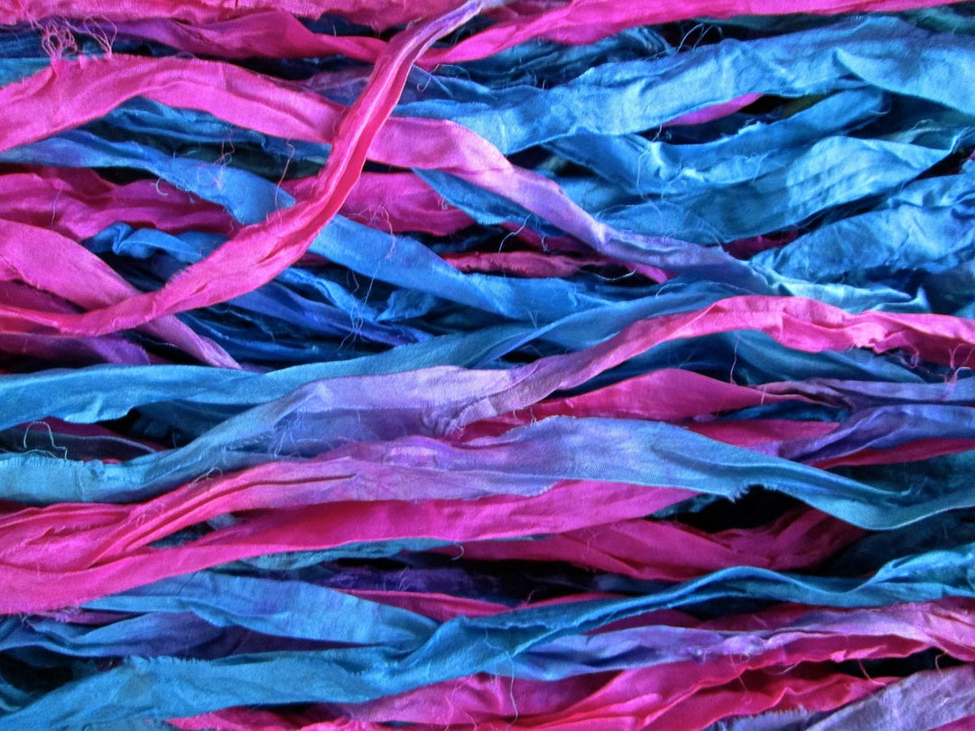 Penny Candy Recycled Sari Silk Ribbon Yarn