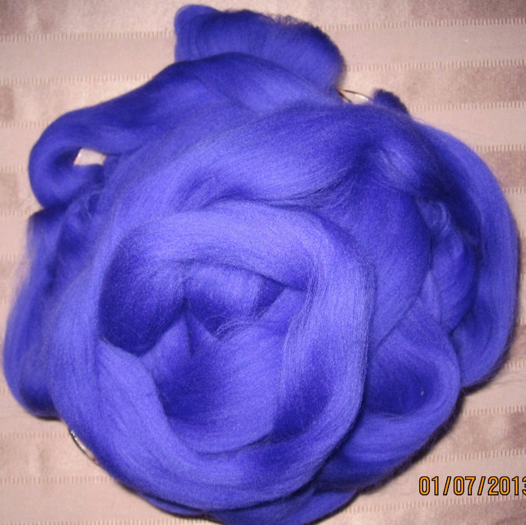 Rich and Vibrant Royal Merino Longwool Top Superwash