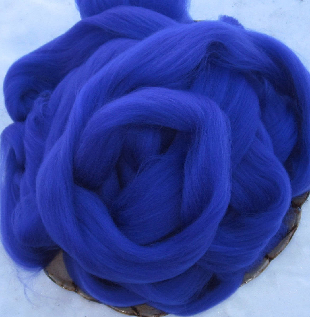 Rich and Vibrant Royal Merino Longwool Top Superwash