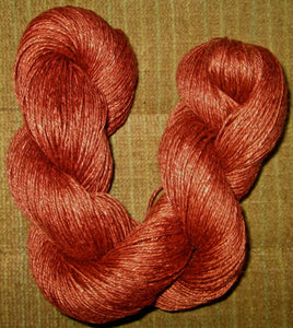 Wet Spun Linen Yarn Soft & Durable "Brick Red"