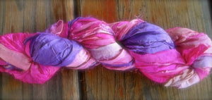 Picadilly Recycled Sari Silk Thin Ribbon Yarn 5 - 10 Yards for Jewelry Weaving Spinning & Mixed Media