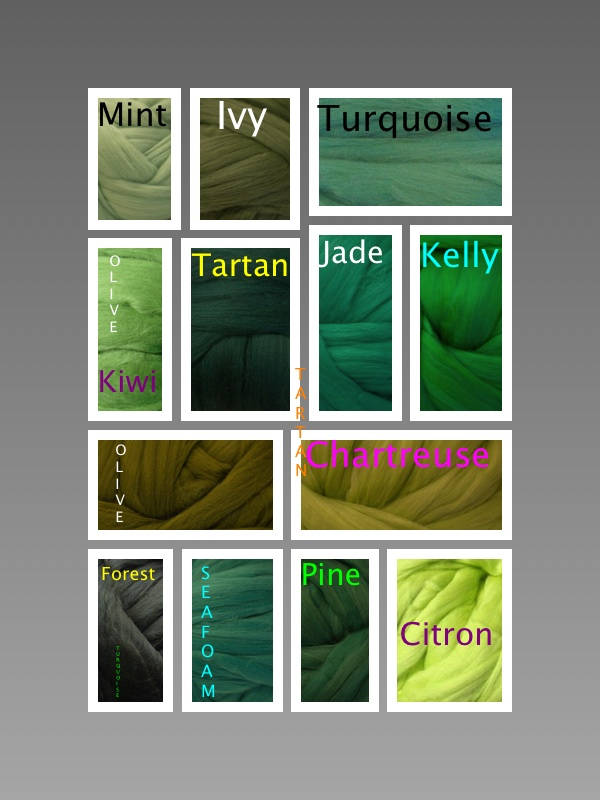 Soft Greens 19 Colors Merino Ashland Bay and DHG You Choose Spinning Felting SUPER FAST SHIPPING!