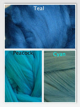 Load image into Gallery viewer, Blue Merino Ashland Bay Solids Merino 21.5 Micron Spinning Felting Fiber You Choose - SUPER FAST Shipping!
