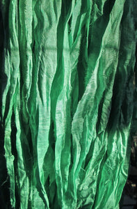 Bright Aqua Recycled Sari Silk Eyelash Ribbon