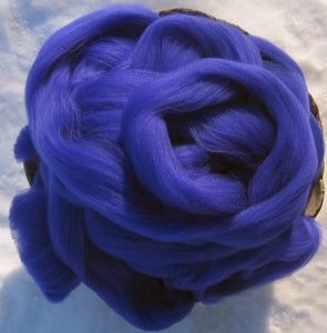 Rich and Vibrant Royal Merino Longwool Top Superwash 1, 2 or 4 Oz SUPER FAST SHIPPING!