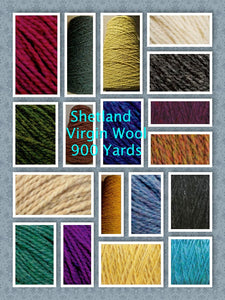 Beautiful & Durable Wool Yarn You Choose 100% Virgin Shetland Wool (You Choose) Yarn 8 Oz 900 Yards SUPER FAST SHIPPING!