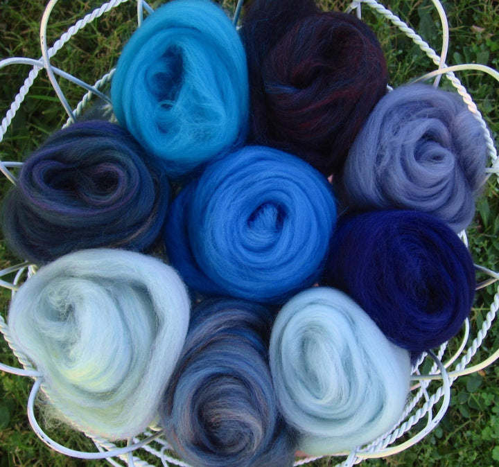 Expanded Blues 9 Shades Merino Collection