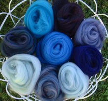 Load image into Gallery viewer, Expanded Blues 9 Shades Merino Collection SUPER FAST SHIPPING!
