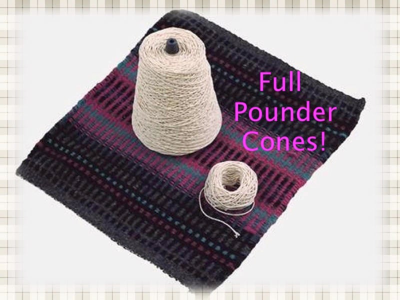 100% Cotton Warp Thread 8/4 10/2 and 12/6 Weight Cones