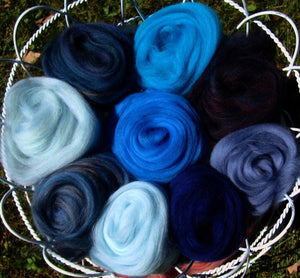 Expanded Blues 9 Shades Merino Collection SUPER FAST SHIPPING!