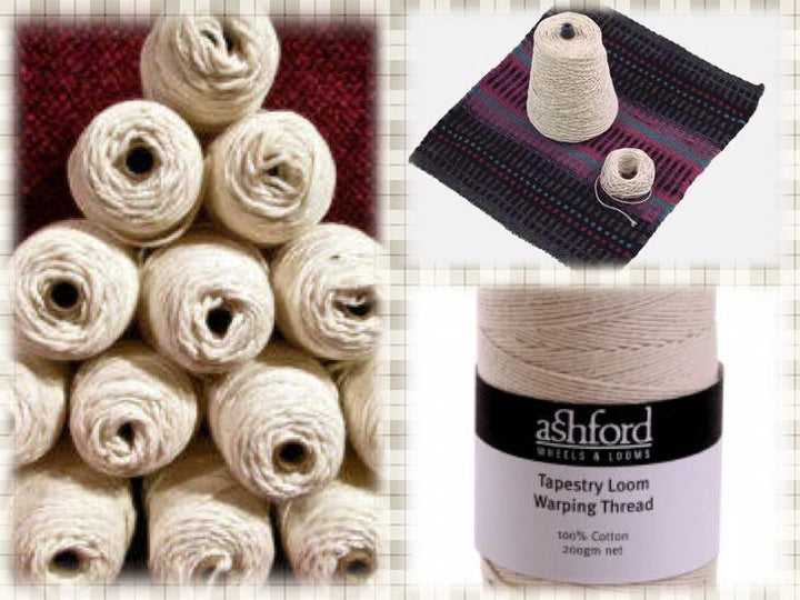 100% Cotton Warp Thread 8/4 10/2 and 12/6 Weight Cones