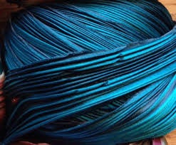 Peacock Blue Recycled Sari Silk Ribbon