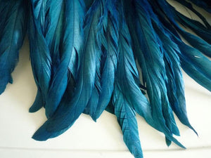 Peacock Blue Recycled Sari Silk Ribbon