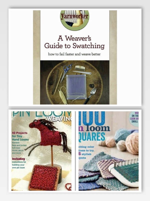 Pin Loom & Swatch Weaving Books Learn to Weave on Small Hand Held Looms Super Fast Shipping!