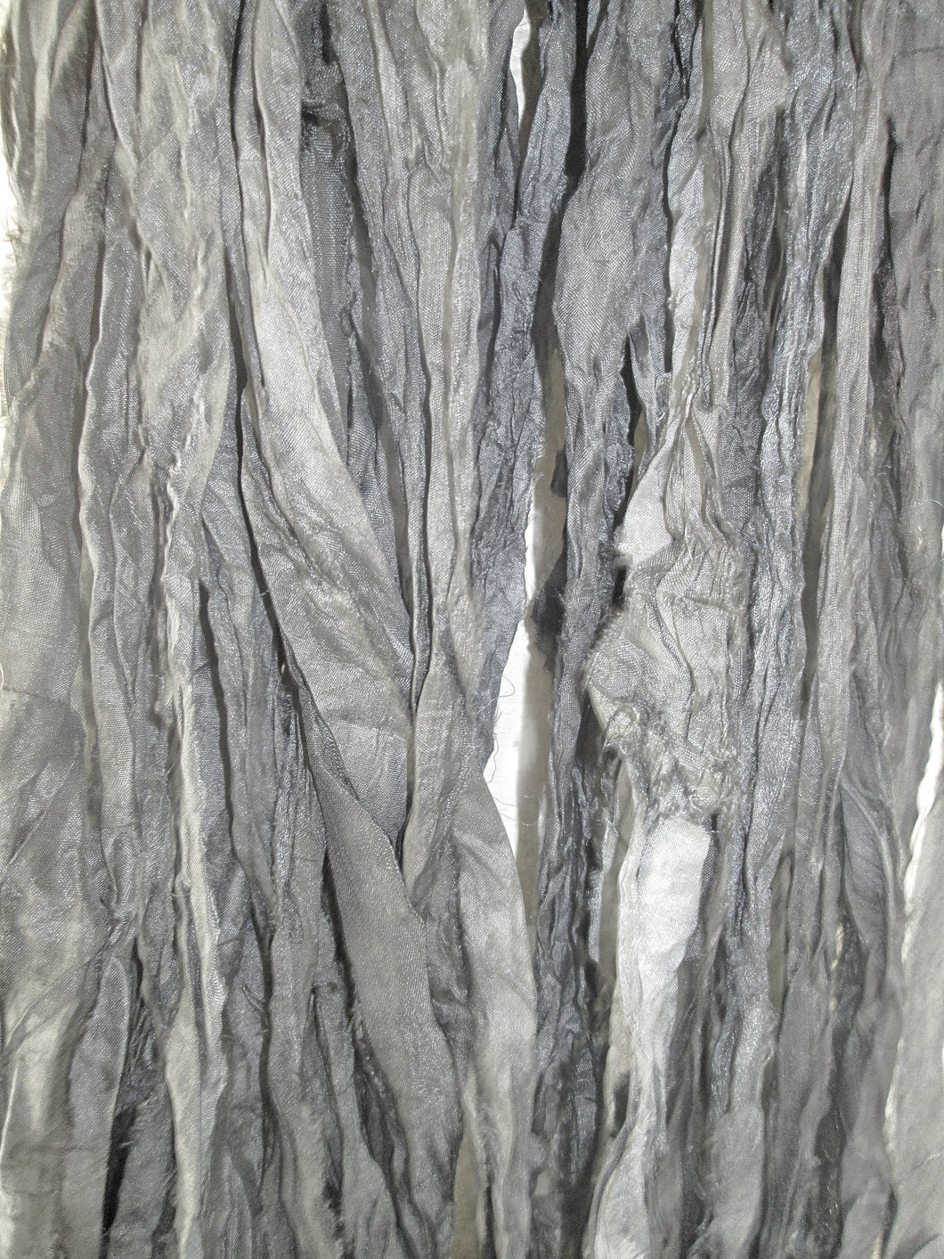 Silver Lining Recycled Sari Silk Ribbon Novelty Yarn