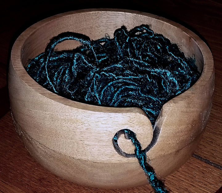 Exotic Mango Wood Yarn Bowl  5 3/4" X 5 1/2" for Large Ball 'O Yarn SUPER Fast FREE SHIPPING!