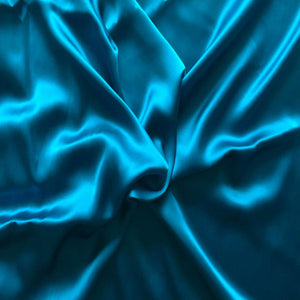 Peacock Blue Recycled Sari Silk Ribbon