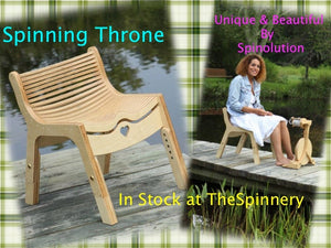 Spinolution Chair Sturdy Adjustable Spinning/Weaving Studio Throne