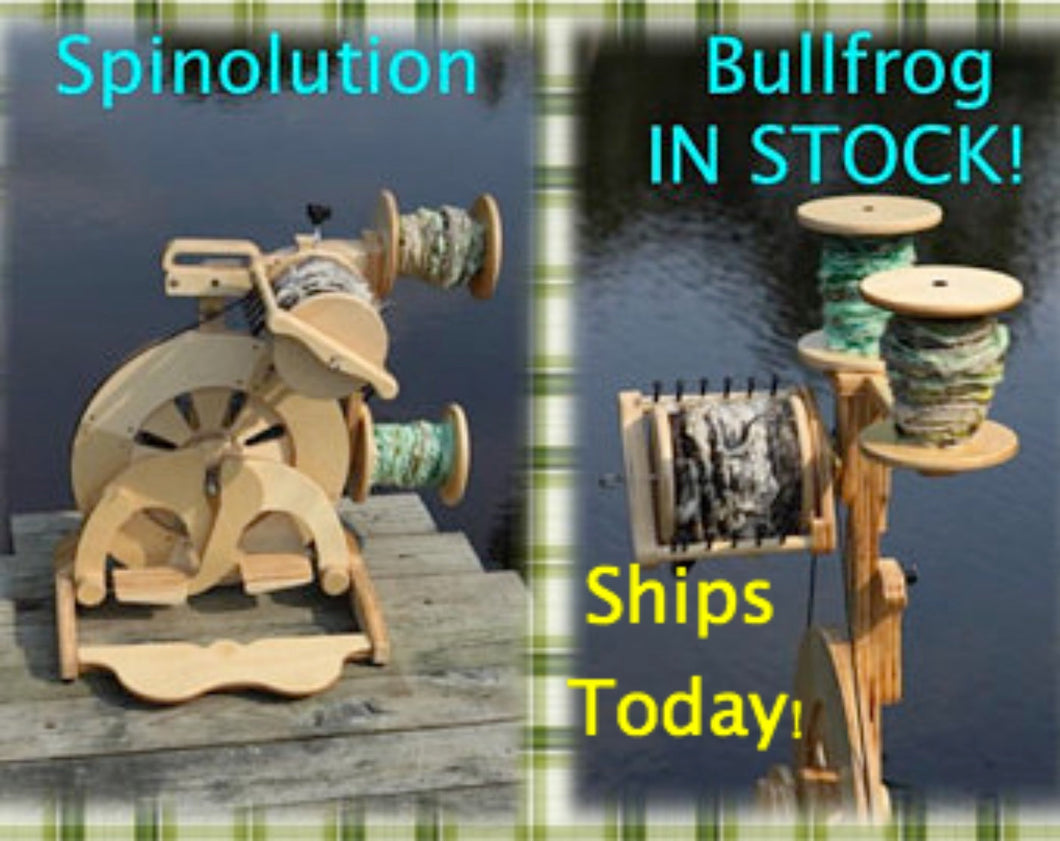 SHIPS TODAY! Spinolution Bullfrog Spinning Wheel with Golden or 3D Black Whorl Immediate Free Shipping! Made In USA