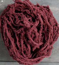 Load image into Gallery viewer, Burgundy Fuzzy Eyelash 100% Cotton Bulky Yarn Thick &#39;n Thin  30 Yard Skeins SUPER FAST SHIPPING!
