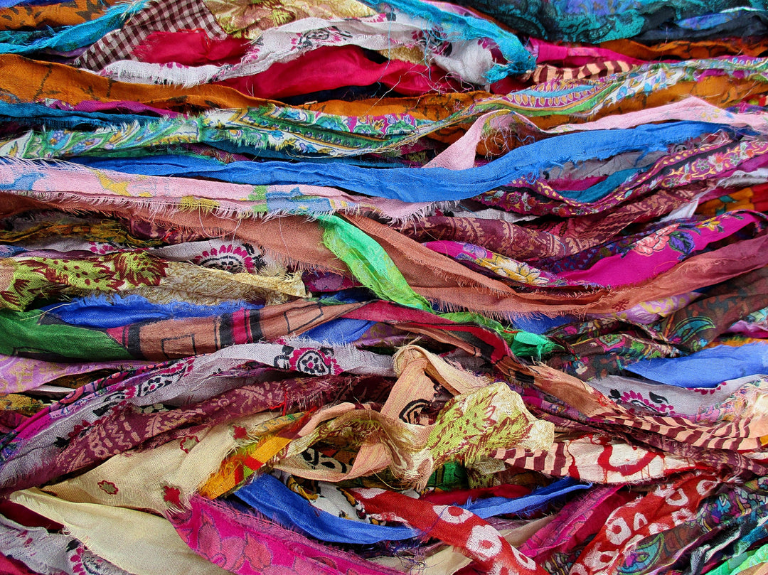 Persian Ribbon Gorgeous Persian Bazaar Multi Recycled Sari Silk Ribbon – The Spinnery ...