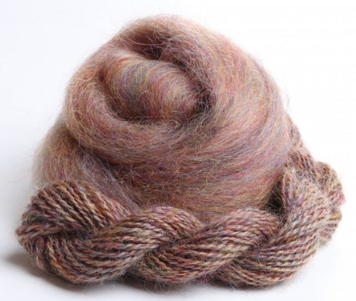 English Leicester Beautiful Rose Heather Colorway Mill Ends