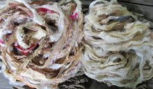 Load image into Gallery viewer, Subtle Beauty Frilly Fuzzy Cream Ultimate Eyelash Sari Silk Ribbon
