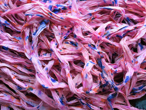 Frosting Recycled Sari Silk Ribbon Yarn