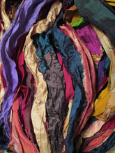 Load image into Gallery viewer, Gorgeous Beatiful Solids Persian Bazaar Recycled Sari Silk Ribbon
