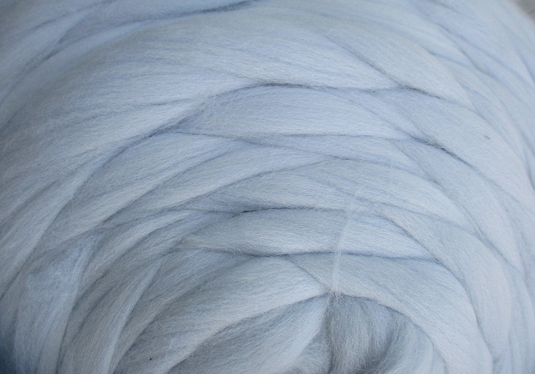 Super Fine & Organic Tulle Cloudy Sky Barely Blue 19 Micron Merino