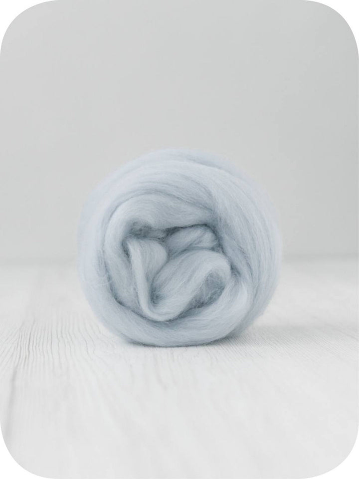 Super Fine & Organic Tulle Cloudy Sky Barely Blue 19 Micron Merino