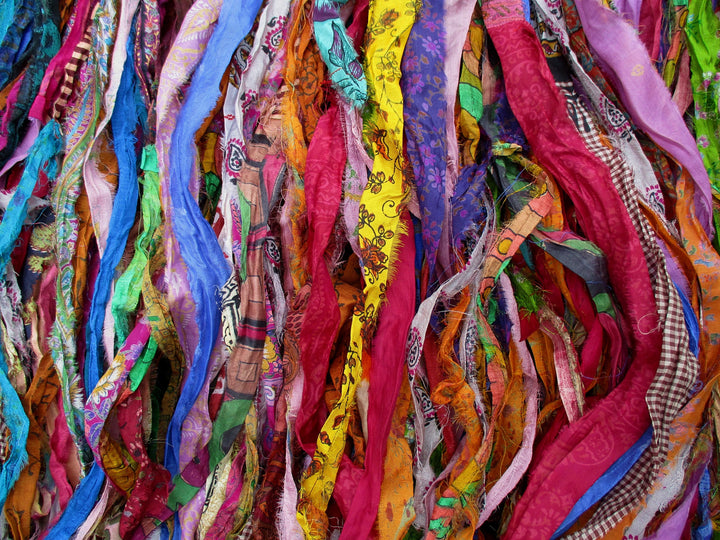 Gorgeous Persian Bazaar Multi Recycled Sari Silk Ribbon