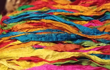 Load image into Gallery viewer, Gorgeous Beatiful Solids Persian Bazaar Recycled Sari Silk Ribbon
