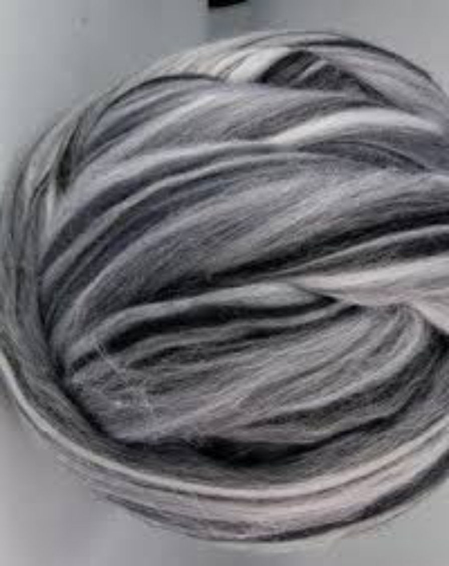 Gray Ashland Bay Multi Merino 64s Storm Streaked Sky