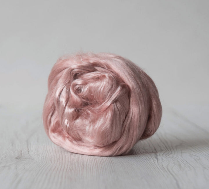 Baby Pink Mulberry Silk Sliver Organic DHG