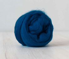 Load image into Gallery viewer, Super Soft Blue Teal Luxurious Merino Silk DHG

