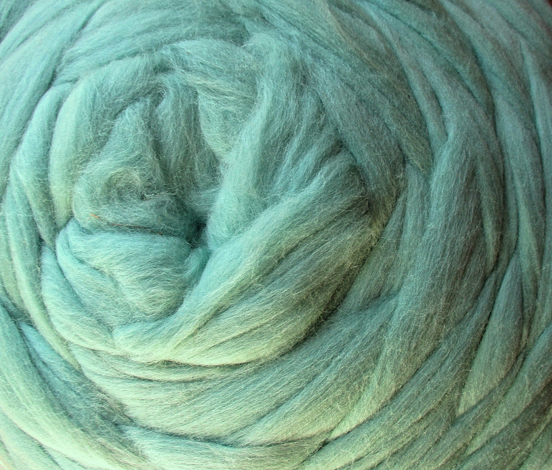 Super Fine & Organic Aqua Blue-Green Color 19 Micron DHG Merino