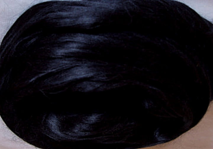 Pitch Black Mulberry Silk Sliver Organic & Luxurious 1, 2, or 4 Ounces DHG SUPERFAST SHIPPING!