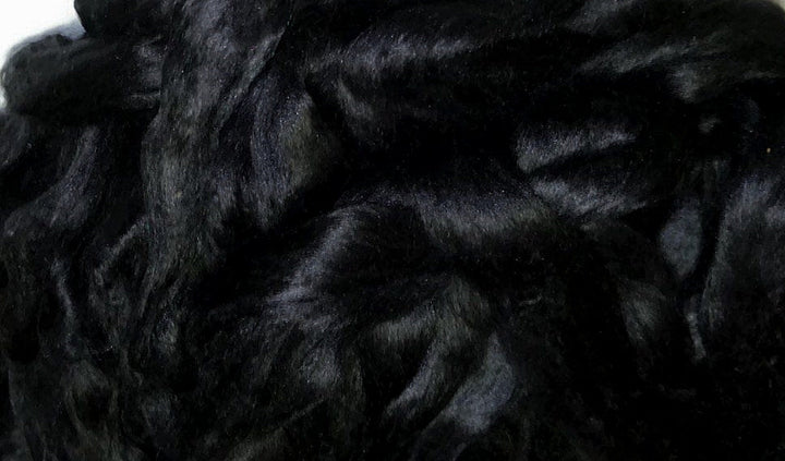 Pitch Black Mulberry Silk Sliver Organic & Luxurious 1, 2, or 4 Ounces DHG SUPERFAST SHIPPING!