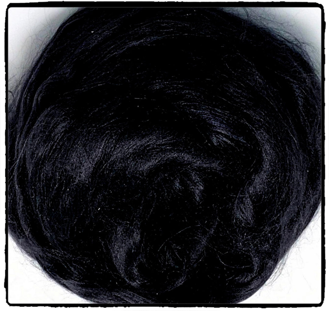 Pitch Black Mulberry Silk Sliver Organic & Luxurious 1, 2, or 4 Ounces DHG SUPERFAST SHIPPING!