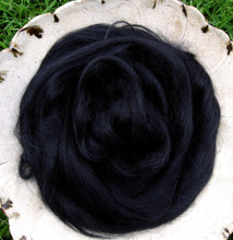 Load image into Gallery viewer, Soft &amp; Silky Glossy Black Mohair Top Roving 1, 2 or 4 Oz SUPER FAST SHIPPING!

