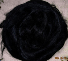 Load image into Gallery viewer, Soft &amp; Silky Glossy Black Mohair Top Roving 1, 2 or 4 Oz SUPER FAST SHIPPING!
