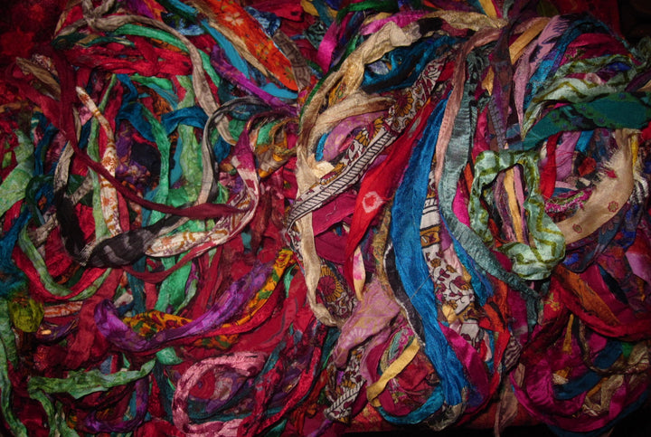 Gorgeous Persian Bazaar Multi Recycled Sari Silk Ribbon