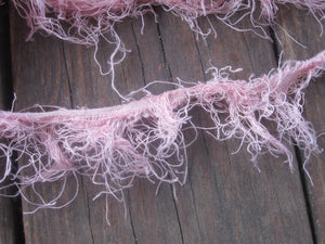 Light Pink Extra Fuzzy Eyelash 100% Linen Novelty Yarn 20 Yard Skeins SUPER FAST SHIPPING!
