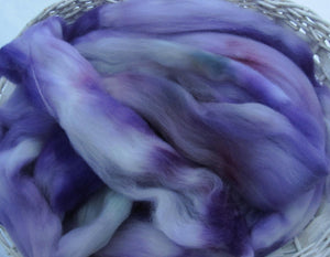 Fields of Lavender Hand Dyed Longwool Superwash Spinners and Felters