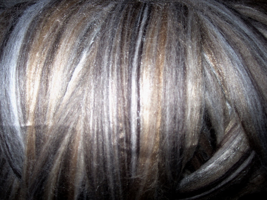 Super Soft & Organic Cappuccino Multi Merino Silk Sliver Cruelty Free DHG