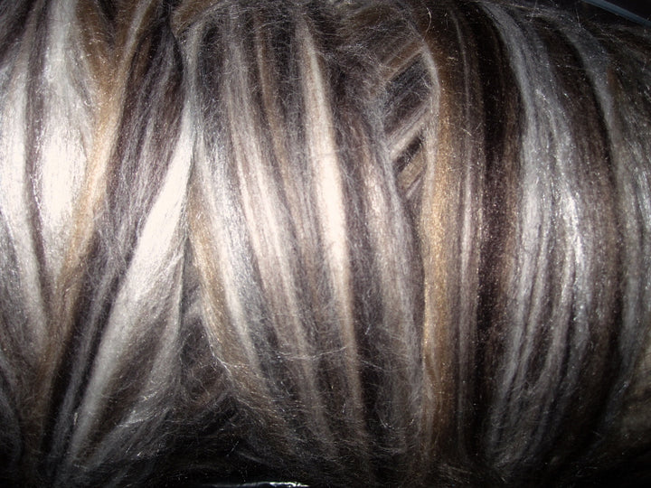 Super Soft & Organic Cappuccino Multi Merino Silk Sliver Cruelty Free DHG