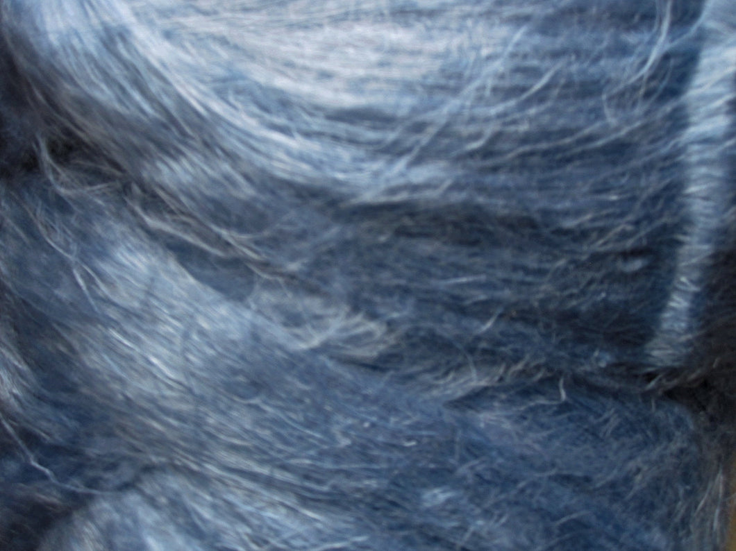 Steel Blue Organic Flax (Linen) Spinning Felting Premium Tops DHG SUPERFAST SHIPPING!